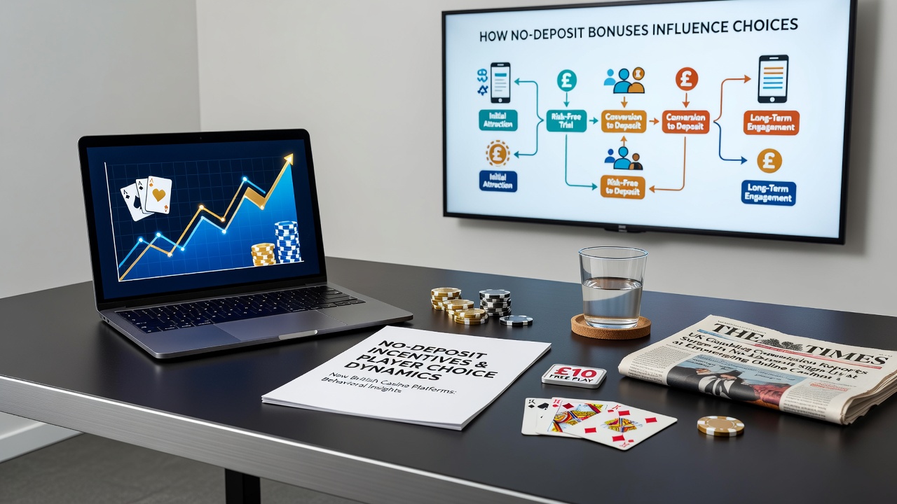 Players exploring online slot games after claiming no-deposit incentives on a British casino site
